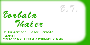 borbala thaler business card